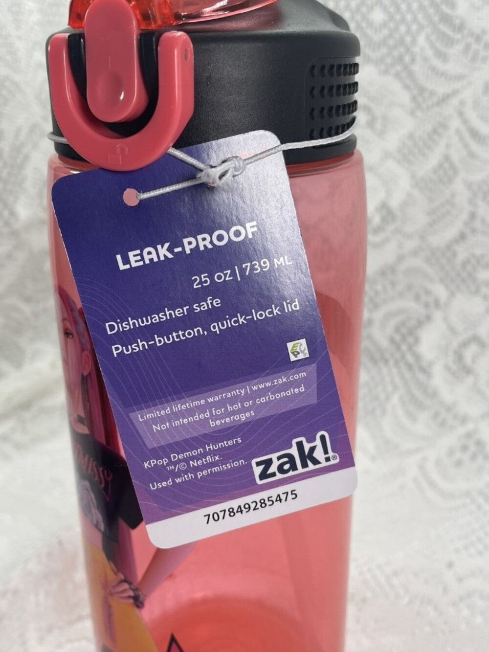 Zak Designs Red Mira 25oz Park Bottle with Leak-Proof Lid - Picture 5 of 5